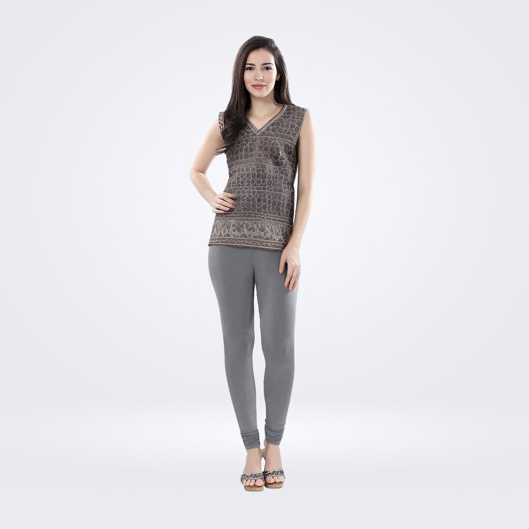 Grey churidar leggings best sale