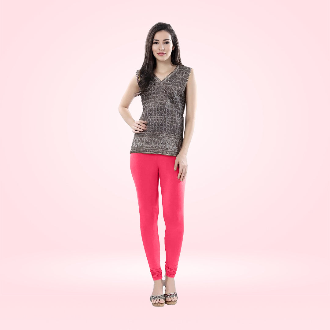 High-Quality Churidar Cotton Lycra Leggings for Women - Carrot