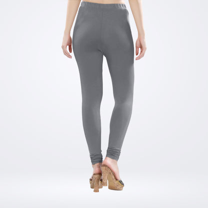 Premium Quality Churidar Cotton Lycra Leggings for Women - Stone Gray