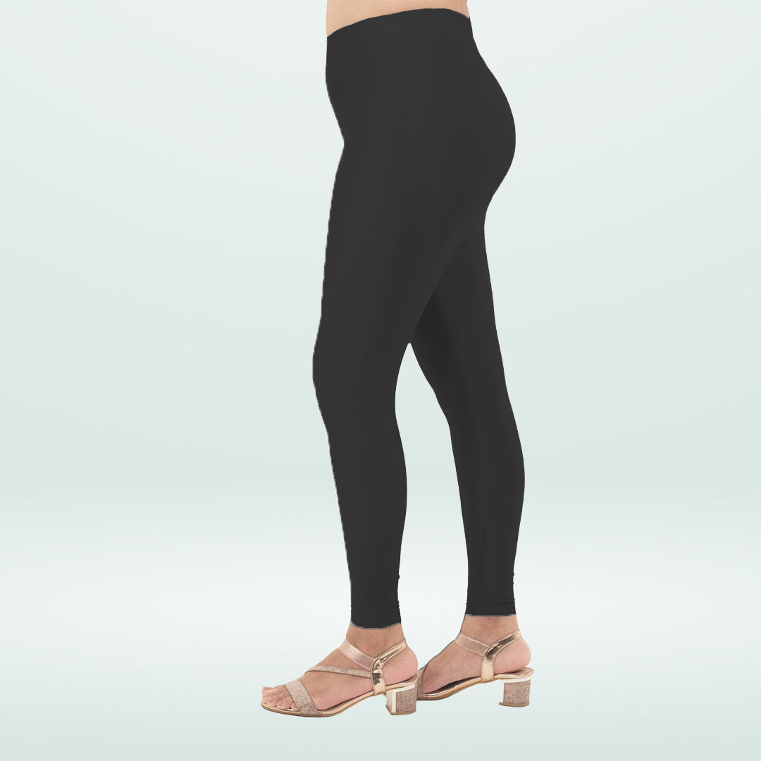 Glimmer and Shine Shimmer Ankle Leggings for Women - Black