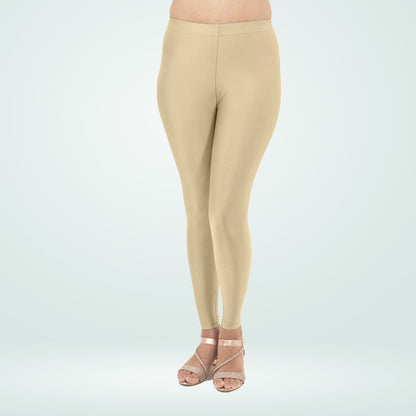 Elegant Shimmer Ankle-Length Leggings for Everyday Wear - New Skin