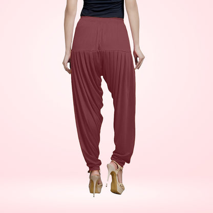 Perfect Fit Viscose Rayon Patiala pants for Women - Maroon