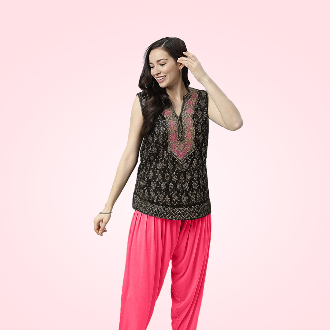 High-Quality Viscose Rayon Patiala pants with Traditional Charm - Carrot