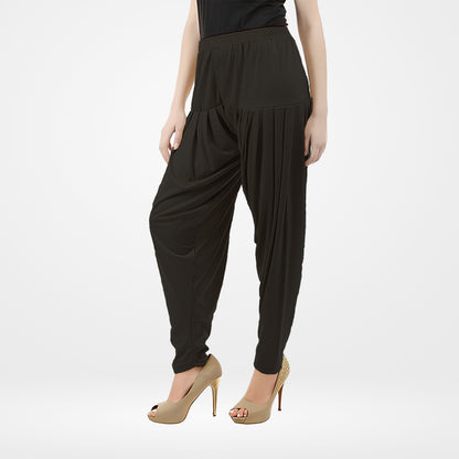 Soft and Stylish Viscose Rayon Patiala Pants for Women - Black