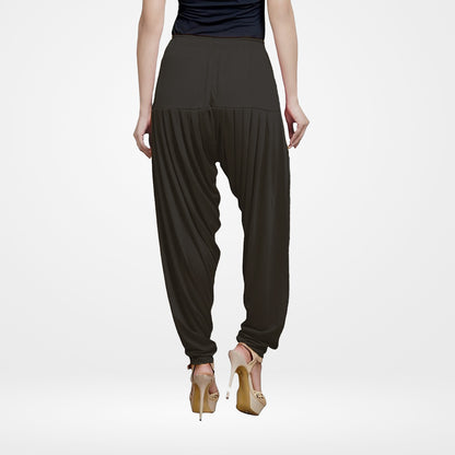 Soft and Stylish Viscose Rayon Patiala Pants for Women - Black