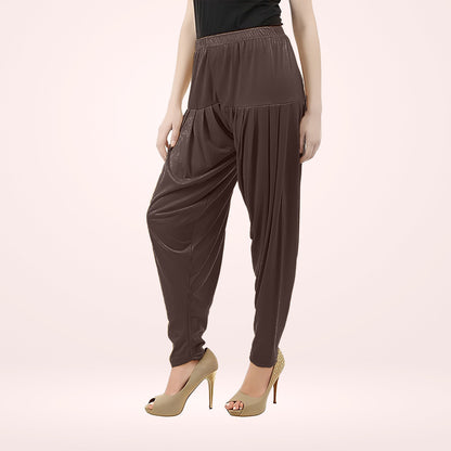 High-Quality Viscose Rayon Patiala pants with Traditional Charm - Brown