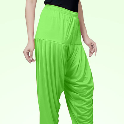 Premium Quality Viscose Rayon Patiala Pants with Traditional Flair - Parrot Green